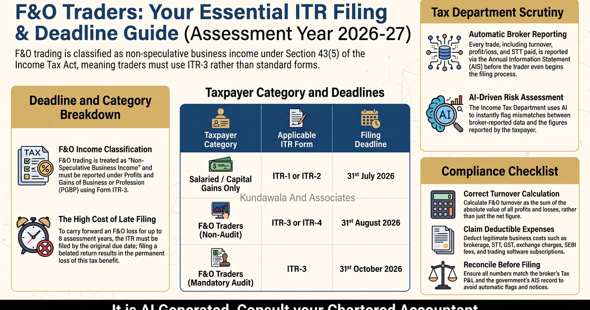 F&O Traders, Take Note: Your ITR Deadline Isn't as Simple as "31st July" This Year